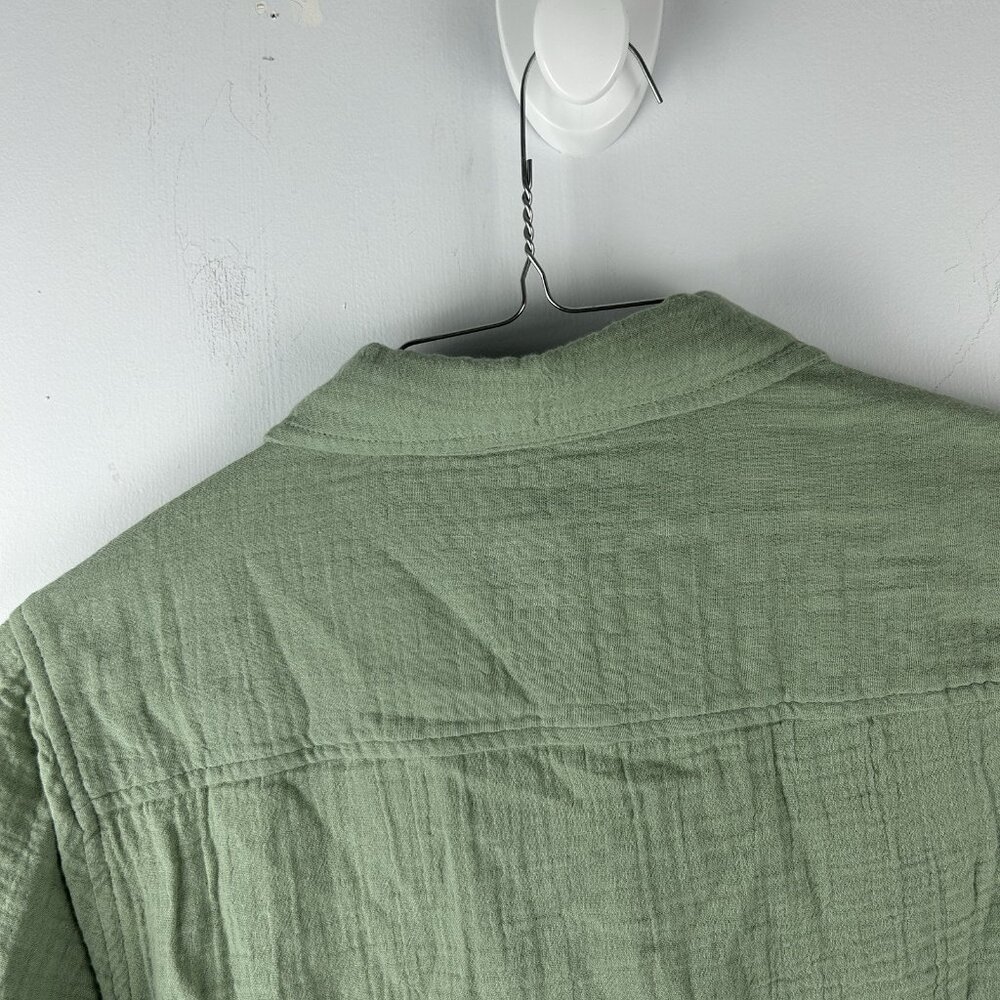 Tommy Bahama Shirt Womens M Green Island Gauze Long Sleeve Shirt Iceberg Green - Picture 9 of 10